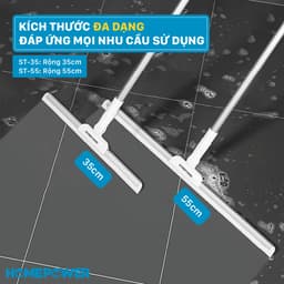 Cây Gạt Nước Sàn Nhà Đa Năng Homepower - Chổi Gạt Kính Lưỡi Gạt Silicon Xoay 180 Độ 9