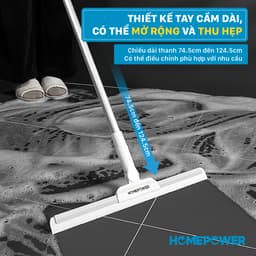 Cây Gạt Nước Sàn Nhà Đa Năng Homepower - Chổi Gạt Kính Lưỡi Gạt Silicon Xoay 180 Độ 7