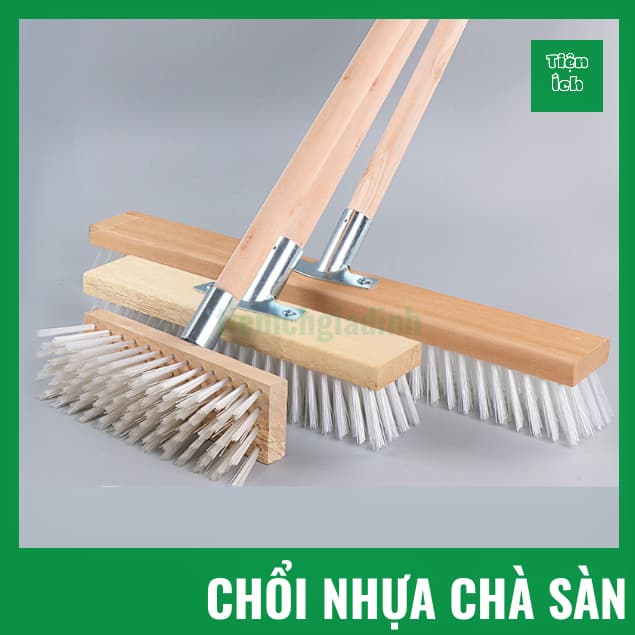 Chổi Chà Sàn Chổi Sợi Cước Cán Dài Chà Sàn Công nghiệp Vệ Sinh Sân Vườn Kích Thước 27cm 30cm 50cm 80cm Dễ Dàng Sử Dụng