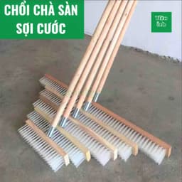 Chổi Chà Sàn Chổi Sợi Cước Cán Dài Chà Sàn Công nghiệp Vệ Sinh Sân Vườn Kích Thước 27cm 30cm 50cm 80cm Dễ Dàng Sử Dụng 4
