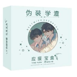 Combo standee đu quay Nguy trang học tra BL nhiều loại hộp quà tặng có huy hiệu vòng tay banner trang trí xinh xắn 4