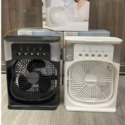 Quạt Điều Hòa Hơi Nước Mini, Quạt Phun Sương Tạo Ẩm Làm Mát Để Bàn, Hẹn Giờ Thông Minh Tích Hợp Đèn Ngủ 7