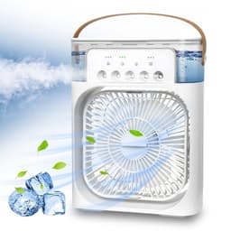 Quạt Điều Hòa Hơi Nước Mini, Quạt Phun Sương Tạo Ẩm Làm Mát Để Bàn, Hẹn Giờ Thông Minh Tích Hợp Đèn Ngủ 6