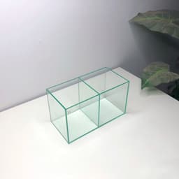 Bể Cá Mini Nuôi Cá Betta 24x12x14cm 2 Ngăn Cố Định | RF Aquarium 4