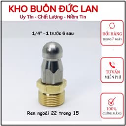 Béc Phun Thông Tắc Cống Bằng Áp Lực Nước Máy Rửa Xe Ren 22mm - 14mm [ Loại 7 Tia Và Loại 4 Tia ] 3