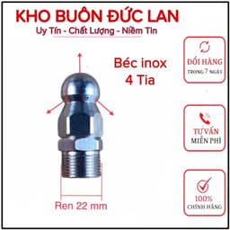 Béc Phun Thông Tắc Cống Bằng Áp Lực Nước Máy Rửa Xe Ren 22mm - 14mm [ Loại 7 Tia Và Loại 4 Tia ] 4