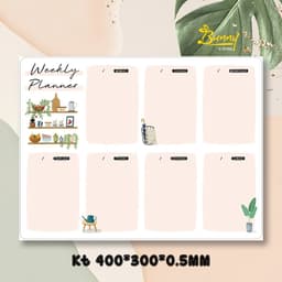 Bảng nam châm ghi chú trang trí tủ lạnh Weekly Planer 2