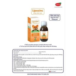 Lipozinc- Kẽm hữu cơ Giúp Bé Ăn Ngon, Tăng Cường Sức Đề Kháng (siro và nhỏ giọt) 3