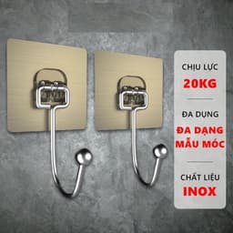Combo 10 Móc dán tường chịu lực siêu dính treo đồ, vật dụng đa năng tiện ích inox 304 1