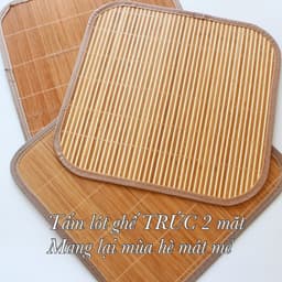 Tấm lót ghế trúc 2 mặt dùng cho ghế giám đốc, ghế văn phòng dùng cho mùa hè 1