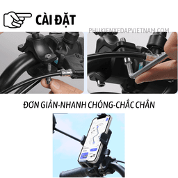 Giá đỡ điện thoại xe đạp, xe máy TỰ ĐỘNG ĐÓNG MỞ mã GDDT01 8