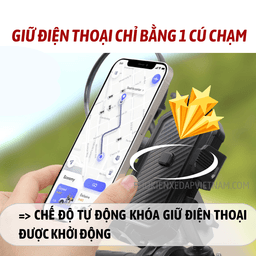 Giá đỡ điện thoại xe đạp, xe máy TỰ ĐỘNG ĐÓNG MỞ mã GDDT01 6