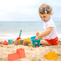 Đồ chơi xô xúc cát 18 chi tiết cho bé đi biển - chơi nhà tắm - xúc hạt muồng muồng 5