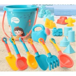 Đồ chơi xô xúc cát 18 chi tiết cho bé đi biển - chơi nhà tắm - xúc hạt muồng muồng 2