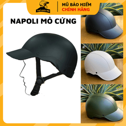 Mũ bảo hiểm lưỡi trai Napoli, nón bảo hiểm 1/2 kết cứng,mỏ liền,nón sơn dành cho nam nữ,bảo hành 12 tháng 1