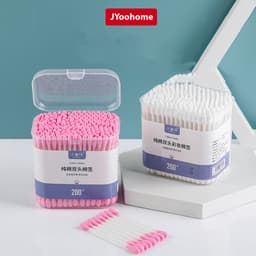 Hộp 200/400 Tăm Bông 2 Đầu JYoohome Vệ Sinh Tai Mũi Tẩy Trang Kháng Khuẩn Dùng Cho Bé Trẻ Sơ Sinh 6