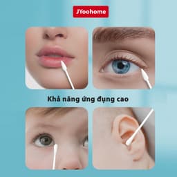 Hộp 200/400 Tăm Bông 2 Đầu JYoohome Vệ Sinh Tai Mũi Tẩy Trang Kháng Khuẩn Dùng Cho Bé Trẻ Sơ Sinh 2