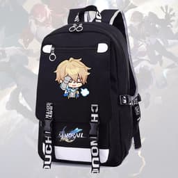 Balo nam nữ in hình HONKAI IMPACT STAR RAIL ver CUTE FACE game chibi anime cặp sách đi học tiện lợi thời trang 3