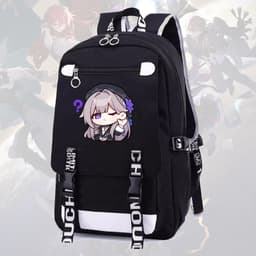 Balo nam nữ in hình HONKAI IMPACT STAR RAIL ver CUTE FACE game chibi anime cặp sách đi học tiện lợi thời trang 4