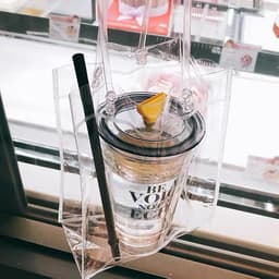 Túi trong suốt đựng bình ly giữ nhiệt nhựa pvc chống nước có quai xách tiện lợi 7