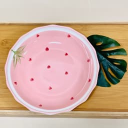 Bán Lẻ Chén Bát Tô Chén Đĩa Gốm Sứ Họa Tiết Dâu Tây Hồng 3