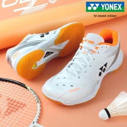 Giày cầu lông bóng chuyền nam nữ Yonex SHB65Z3 màu trắng cam 1