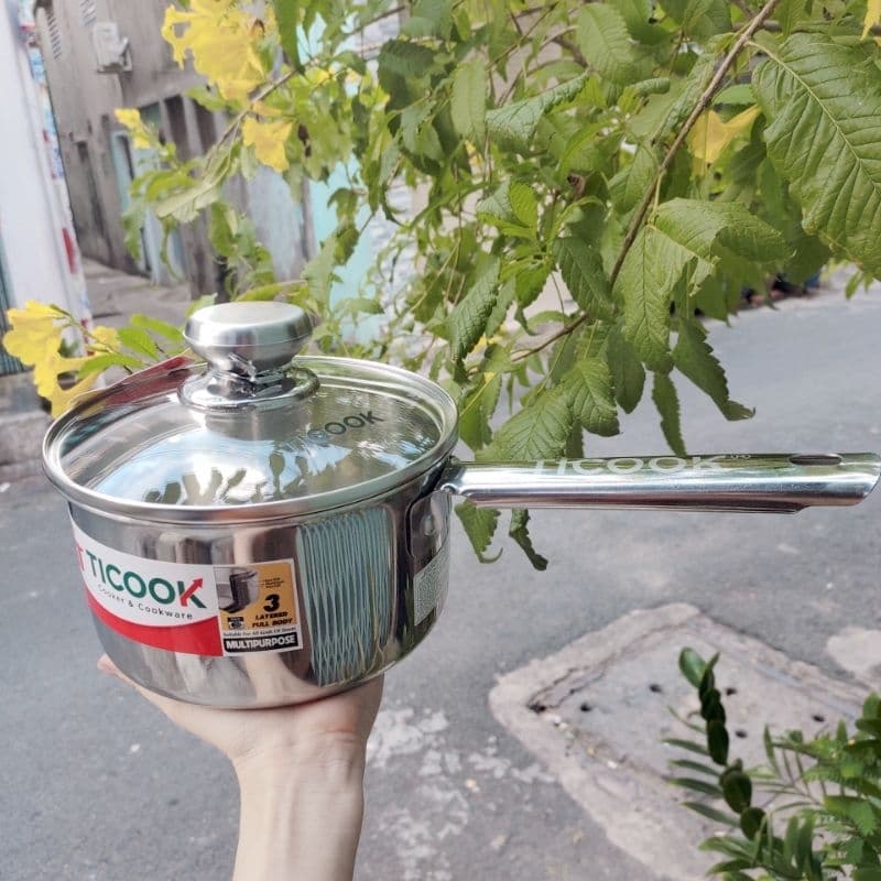 Quánh Nấu Bột Inox 304 , nồi inox 304 đáy từ , nồi TiCook