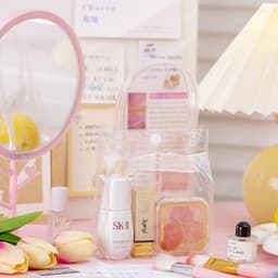 Túi xách mua sắm bằng nhựa PVC trong suốt chống thấm nước cao cấp tiện lợi, Suốt Bảo Vệ Môi Trường 3