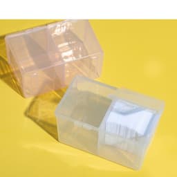 Hộp đựng bông tẩy trang (H7), tăm bôg 2 ngăn có nắp đậy tiện lợi 5