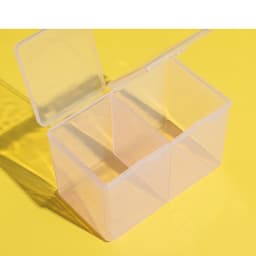 Hộp đựng bông tẩy trang (H7), tăm bôg 2 ngăn có nắp đậy tiện lợi 6