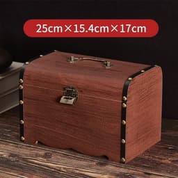 Hộp Rương Gỗ  Đựng Đồ Có Khóa Size Đa Dạng - Phong Cách Cổ Trang Cổ Điển Xinh Xắn Tiện Lợi 5