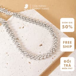Dây Chuyền Choker Cổ Nữ NHÀ CÚ Bản Đính Đá Màu Bạc Nữ Tính 7006 4