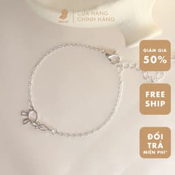 Vòng Tay NHÀ CÚ Mặt Thỏ Màu Bạc Dễ Thương Phong Cách Hàn Quốc 3226 2