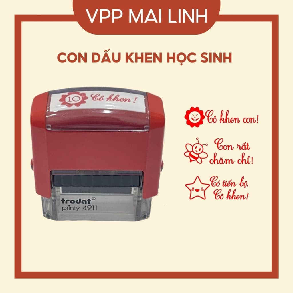 Con Dấu Khen Học Sinh TRODAT printy 4911 Khắc Dấu Theo Yêu Cầu Chính Hãng