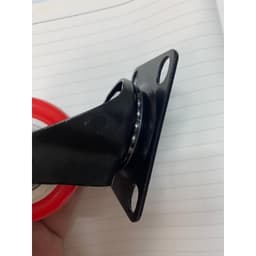 Bánh xe 5 phân màu đỏ, xoay 360 độ, không khoá 5