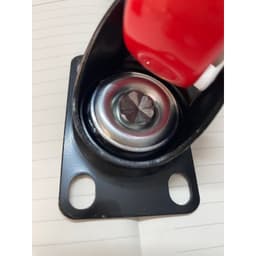 Bánh xe 5 phân màu đỏ, xoay 360 độ, không khoá 3