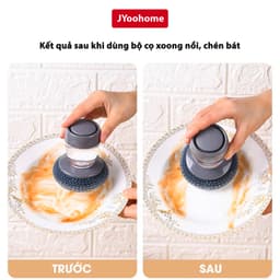 Dụng Cụ Cọ Rửa Chén Bát Xoong Nồi Bếp Ăn JYoohome Có Bình Đựng Xà Phòng Bàn Chải Nhà Bếp Đa Năng 3