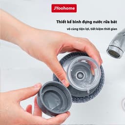 Dụng Cụ Cọ Rửa Chén Bát Xoong Nồi Bếp Ăn JYoohome Có Bình Đựng Xà Phòng Bàn Chải Nhà Bếp Đa Năng 4