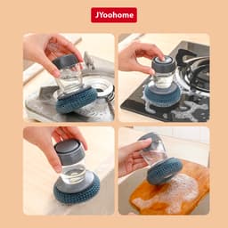 Dụng Cụ Cọ Rửa Chén Bát Xoong Nồi Bếp Ăn JYoohome Có Bình Đựng Xà Phòng Bàn Chải Nhà Bếp Đa Năng 2