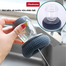 Dụng Cụ Cọ Rửa Chén Bát Xoong Nồi Bếp Ăn JYoohome Có Bình Đựng Xà Phòng Bàn Chải Nhà Bếp Đa Năng 5