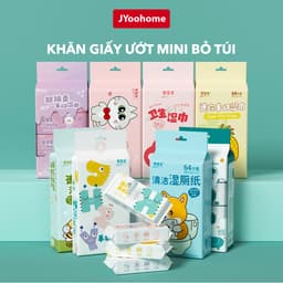 Bịch 64 Khăn Giấy Ướt Mini Bỏ Túi JYoohome Khăn Ướt Đa Năng Du Lịch Dùng Được Cho Trẻ Em 1