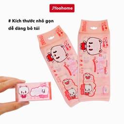 Bịch 64 Khăn Giấy Ướt Mini Bỏ Túi JYoohome Khăn Ướt Đa Năng Du Lịch Dùng Được Cho Trẻ Em 6