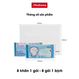 Bịch 64 Khăn Giấy Ướt Mini Bỏ Túi JYoohome Khăn Ướt Đa Năng Du Lịch Dùng Được Cho Trẻ Em 7
