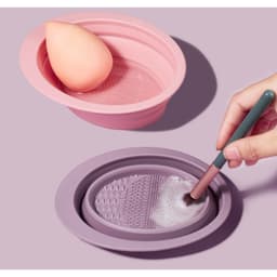 Chén silicon giặt cọ rửa mút trang điểm GECOMO có thể gấp gọn tiện lợi dành cho makeup - Hity Beauty 4