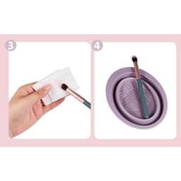 Chén silicon giặt cọ rửa mút trang điểm GECOMO có thể gấp gọn tiện lợi dành cho makeup - Hity Beauty 9