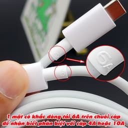 [Chính Hãng] Cáp Sạc Nhanh C-C Flash Charge 6A 120W VIVO / iQOO 2 đầu Type-C ZIN 3