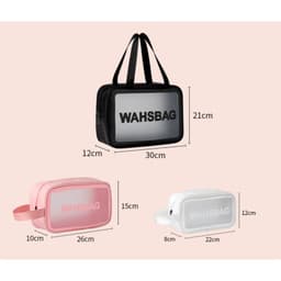 Set 3 túi WASHBAG trong suốt đựng đồ trang điểm, mỹ phẩm du lịch chống thấm nước - Hity Beauty 3