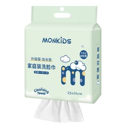 Khăn lau mặt dùng 1 lần MONKIDS khăn mặt khô cotton mềm lau khô, lau ướt kích thước 25 x 20 cm 4