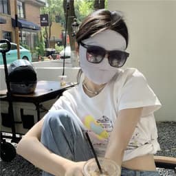 Khẩu trang kín cả mặt chất su lụa mát chống nắng chống tia uv 7