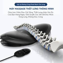 Máy Massage Lưng TAKARA MT-01, Đệm Mát Xa Lưng Có Nhiệt Hồng Ngoại, Massage Giảm Đau Lưng, Hông, Eo, Thoái Hoá Cột Sống 2